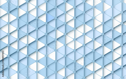 Abstract blue and white triangles geometric pattern with technology and Healthcare concept background. Vector illustration