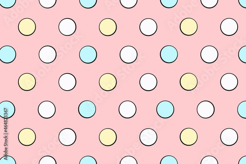 polka dots pattern, colorful dots, colorful polka dot background