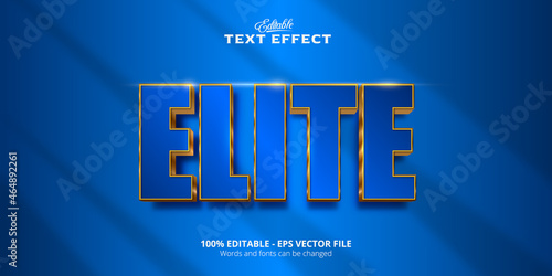 Editable text effect, Elite text