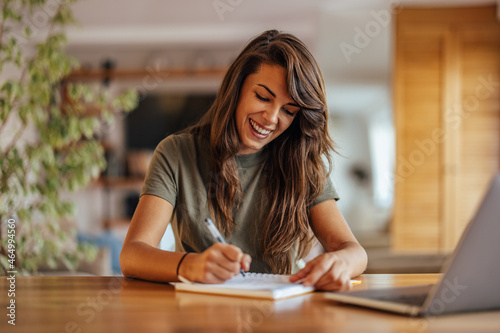 Adult woman, enjoying the work she currently does.