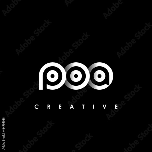 POA Letter Initial Logo Design Template Vector Illustration