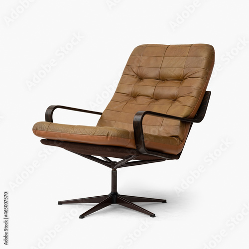 Vintage leather chair mid century modern