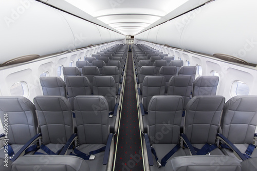Typical interior of a passenger plane