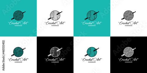 crochet art logo design collection