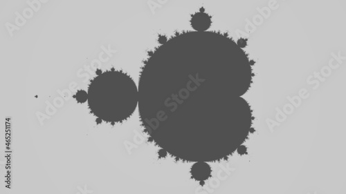 Mandelbrot set fractals pattern isolated on white background