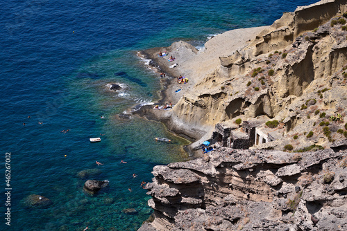 view from the top of the salina coast, Aeolian Islands