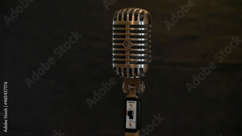 Retro style shure microphone studio