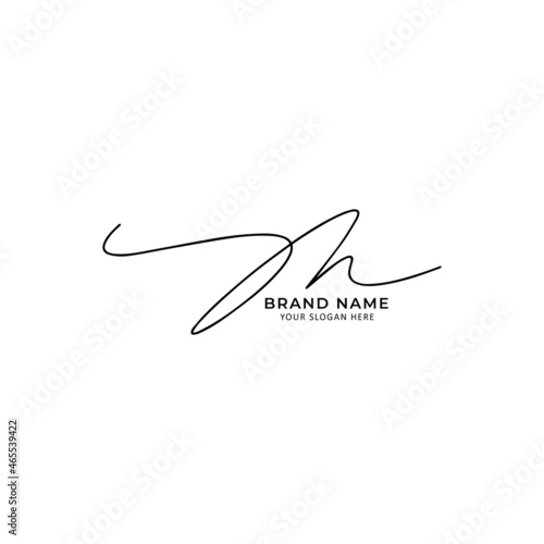 m initial letter signature logo or handwritten logo monogram