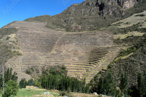 Terraces at Pisac archeological site in Peru