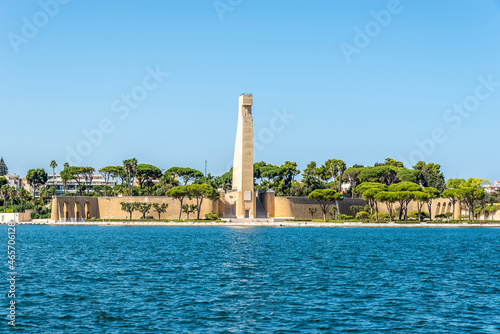 View at the Monument to Italian Sailors near Harbour in Brindisi, Italy
