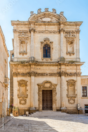 View at the Church of Saint Anne in the streets of Mesagne - Italy