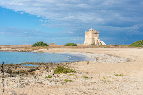 Scenic view of Squillace tower in Porto Cesareo, Italy