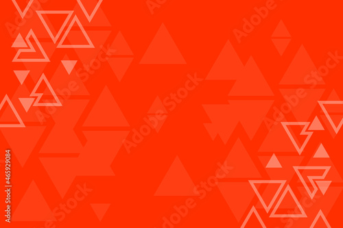 Geometric triangle orange and red background, abstract pattern, symmetrical and geometrical template, graphic layout, triangles