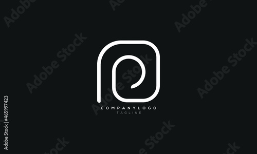 PN, NP, Abstract initial monogram letter alphabet logo design