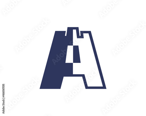 letter A castle logo 
