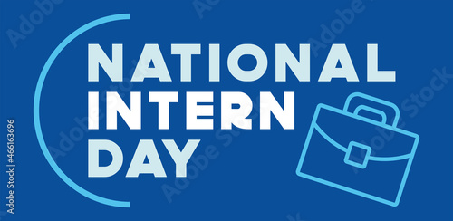 International event, National Intern Day, Vector template