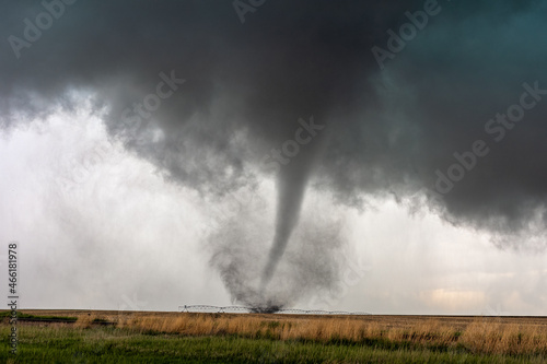 Tornado in a field