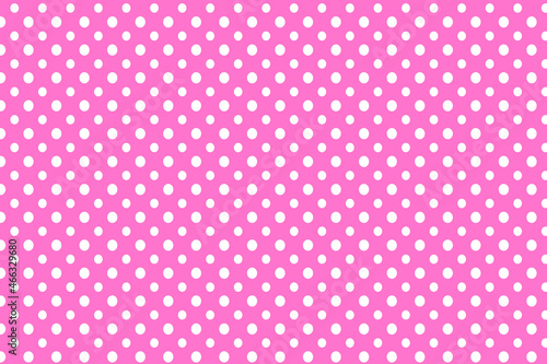 pretty cute girls pink polka dots seamless pattern retro stylish vintage white background 