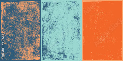 Letterpress ink textures. Set of 3 Rough, eroded lino print textures taken from high resolution scans. Compound path and paths optimised.