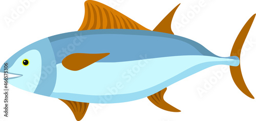Illustration of tuna fish. Tuna for a fish shop. Fresh tuna for cooking sushi and rolls. Tuna steaks.