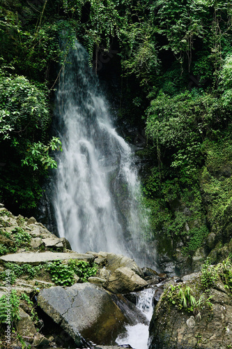 Vertical shot of the Sadu Chiru waterfall in Manipur, India