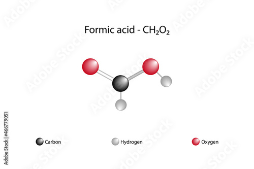 Molecular formula of formic acid. Formic acid is a one-carbon carboxylic acid. Also known as methanoic acid.