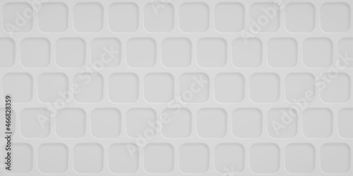 Abstract background with squares holes in white colors