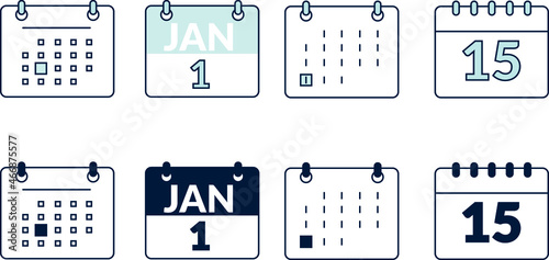 Icône, pictogramme représentant un agenda, un calendrier ou un éphéméride