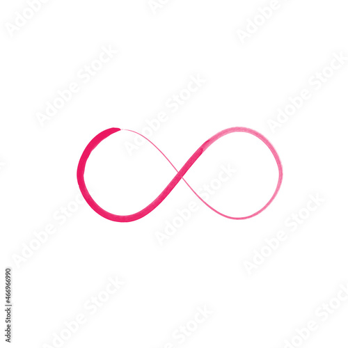 Hand Drawn Infinity sign. Stock vector illustration isolated on white background