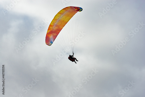 Paraglider Flying in the Sky