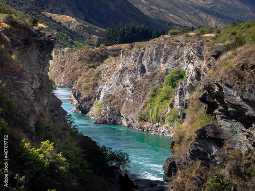 New Zealand - Queenstown - Huge canyon with a swirling river