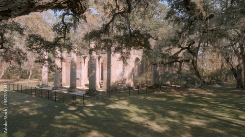 The ruins of Old Sheldon Church, and antebellum church in South Carolina, USA.