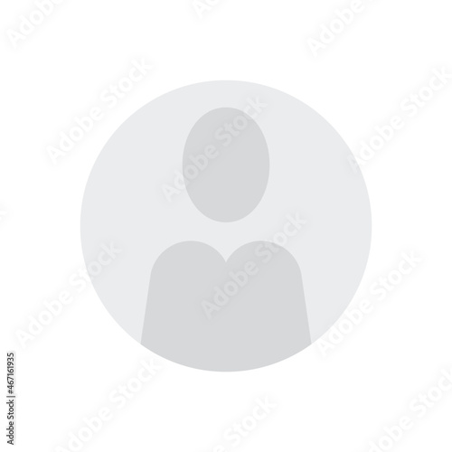 Gray color user icon. Vector illustration.