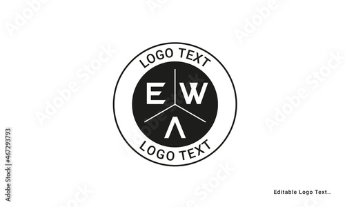 Vintage Retro EWA Letters Logo Vector Stamp 