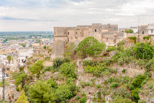 View at the Medieval Castle of Massafra in Italy