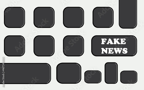 Fake news sur une touche de clavier d'ordinateur