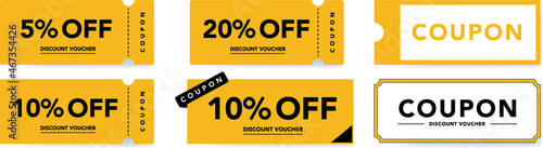 DISCOUNT COUPON TICKET CARD element template vector illustration