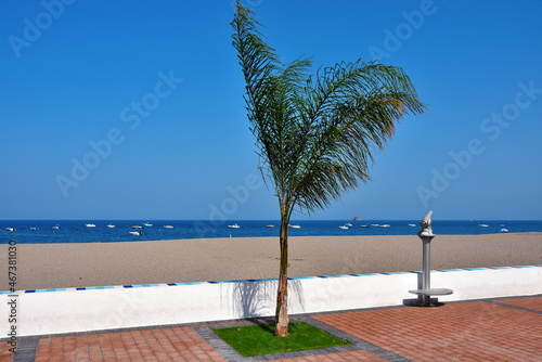 seaside promenade in patti Sicily Italy