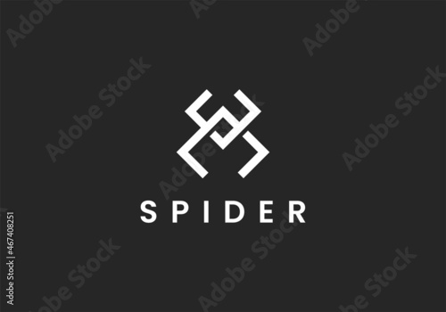 Jumping spider line icon, outline vector sign, Symbol, logo illustration. Editable stroke 
