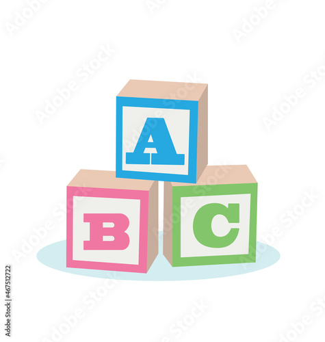 colorful kids abc letter blocks