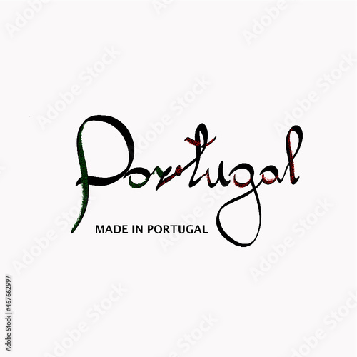 Made in Portugal handwritten logo label banner