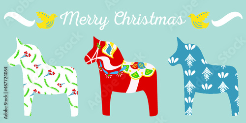 Christmas swedish horses