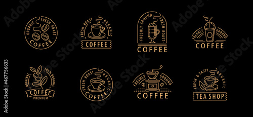 Coffee label set. Badges for restaurant or cafe menu
