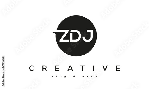 ZDJ creative circle letters logo design victor 