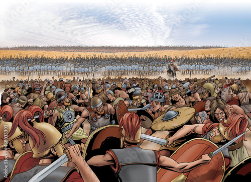 Ancient Rome - The battle of Zama, the last battle of the second Punic war between the Romans and the Carthaginians