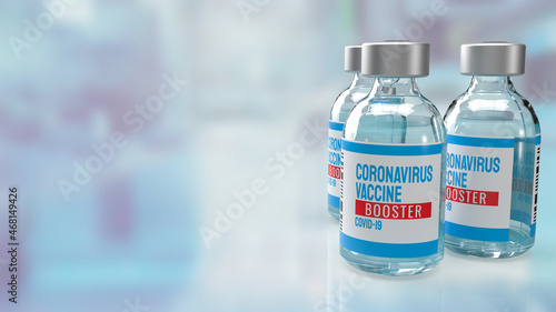 The vaccine booster in lab for medical or sci concept 3d rendering.