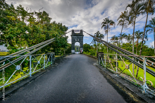 Old suspended bridge at Sainte Rose, Reunion Island
