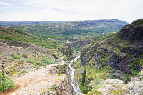 Surrounding at Icelands highest waterfall, Glymur