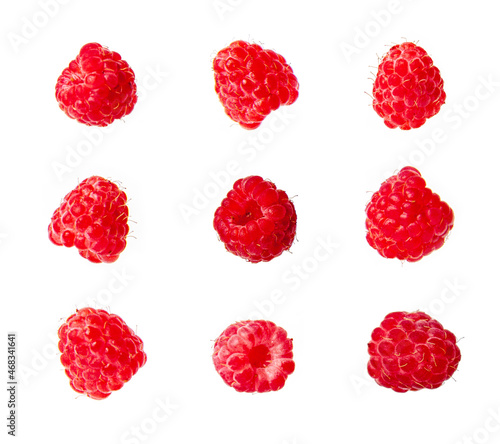 Код стоковой фотографии без лицензионных платежей: 1436445953Raspberries background. Raspberry on grey background. Summer and healthy food concept, organic dessert, Top view.