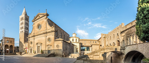 View at the Catedral of Saint Lawrwnce in the streets of Viterbo - Italy